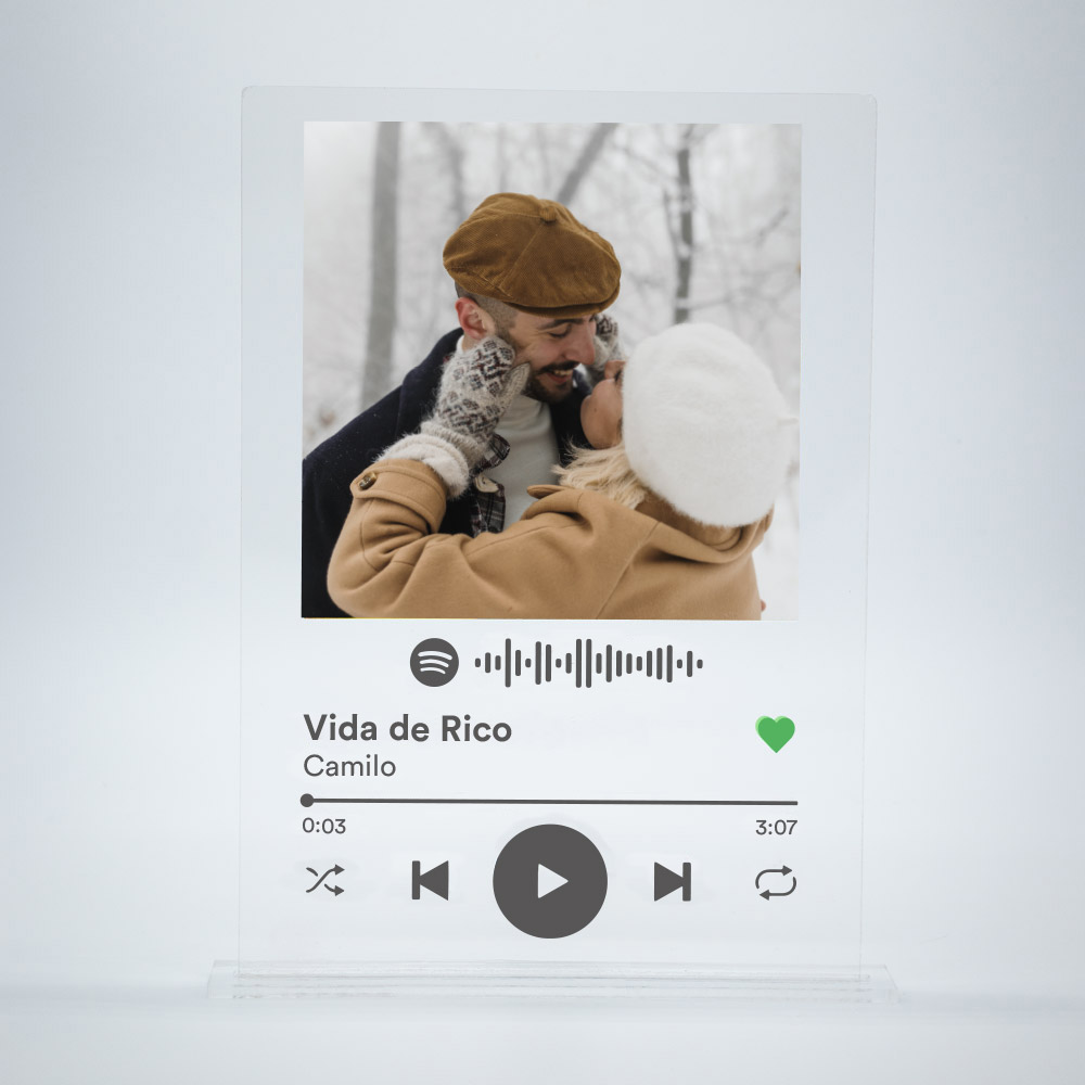Placa Spotify Personalizada  Cristal Spotify con Cuadro o Placa de Música